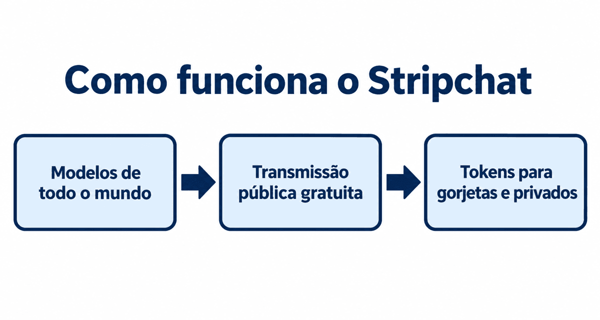 Como funciona o Stripchat: modelos de todo o mundo, a transmissão pública é gratuita e os tokens servem para gorjetas e privados