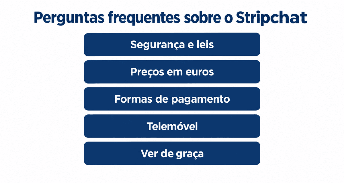 Perguntas frequentes sobre o Stripchat: segurança e leis, preços em euros, formas de pagamento, telemóvel e ver de graça