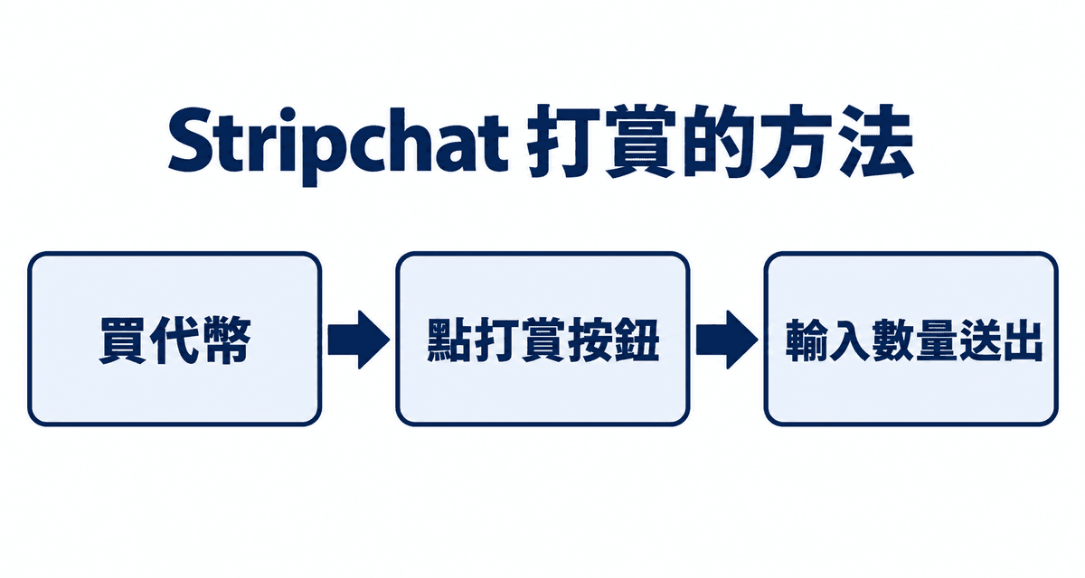 Stripchat 打賞的方法:買代幣→點打賞按鈕→輸入數量送出